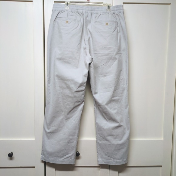 Lands' End Men's Relaxed Fit Deck Pants Soft Putty L 36-38 x 30 NWOT - Picture 2 of 9